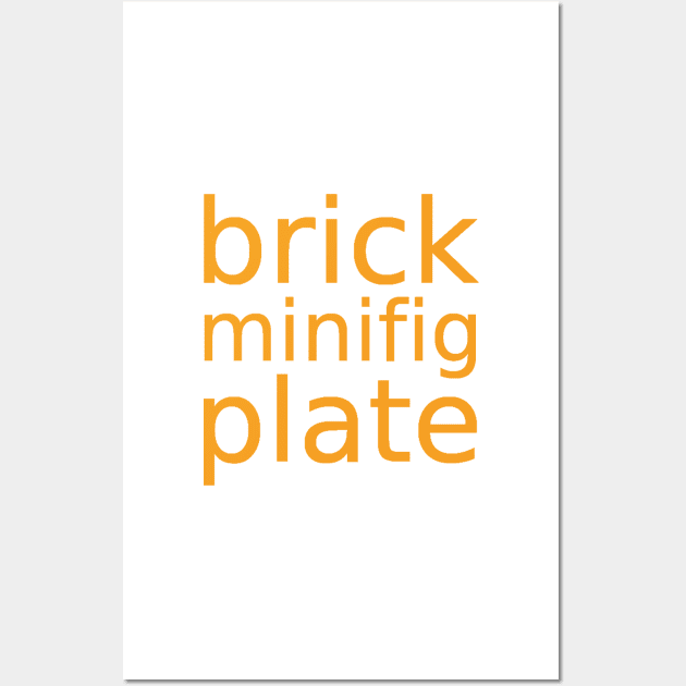 brick minifig plate Wall Art by ChilleeW